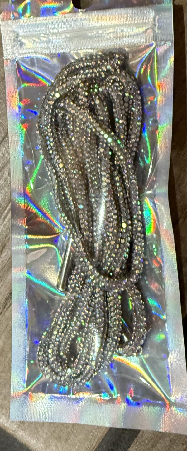 Sparkle silver or champagne colored hoodie tie strings - Image 3
