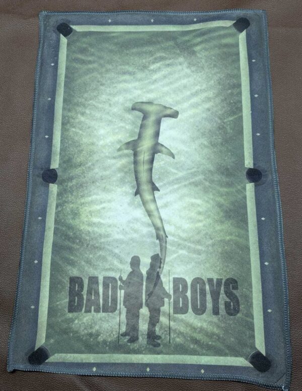 Bad Boys Hammer Head Shark Towel (Blue or Green) - Image 3