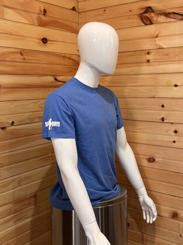 Bad Boys Hustlin Heather Blue T-Shirt (Bad Boys side logo) - Image 4