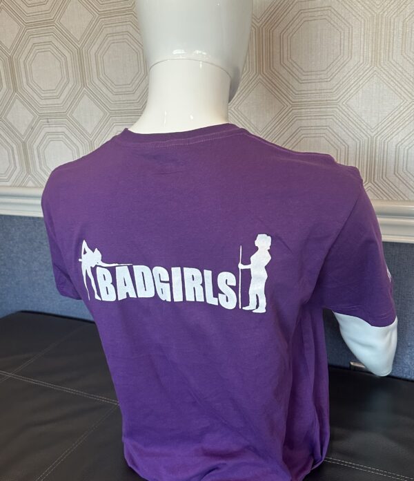 Bad Girls Purple Crew Neck T-Shirt (women’s cut) - Image 3