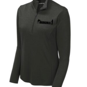 Bad Girls Black Heather 1/4 Zip Pullover