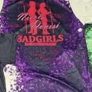 Bad Girls Sublimated Polo Purple & White (Order)